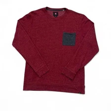 Quiksilver Y2K Surfwear Rare Vintage Long Sleeve Knit Pocket T-Shirt Size Large