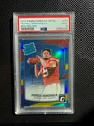 2017 Donruss Optic Rated Rookie Patrick Mahomes II #177 Red & Yellow Prizm PSA 9