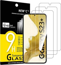 3 Pack Tempered Glass Screen Protectors for Samsung Galaxy S23 6.6" Bubble Free