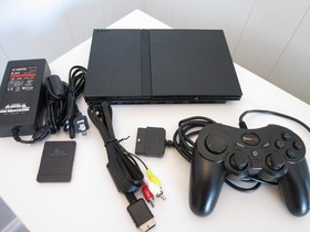 Playstation 2 Slim Complete Game System with New Laser/100% Working/Excellent!