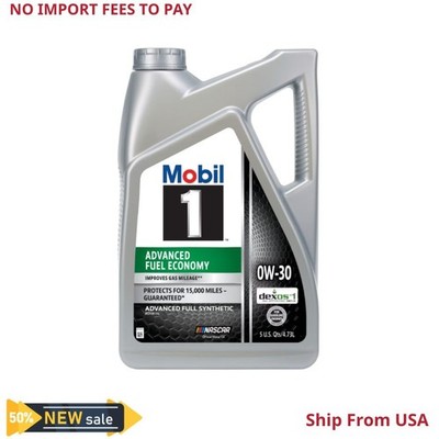 Mobil 1 Advanced Fuel Economy Full Synthetic Motor Oil 0W-30, 5 Quart New