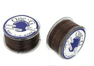 50 yard Toho Dark Brown One G fray Free Beading thread