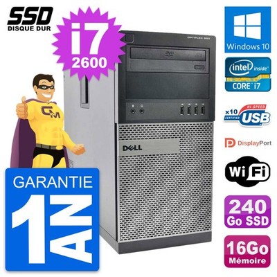 PC Tour Dell OptiPlex 990 Intel Core I7-2600 RAM 16GB SSD 240GB Windows 10 Wifi