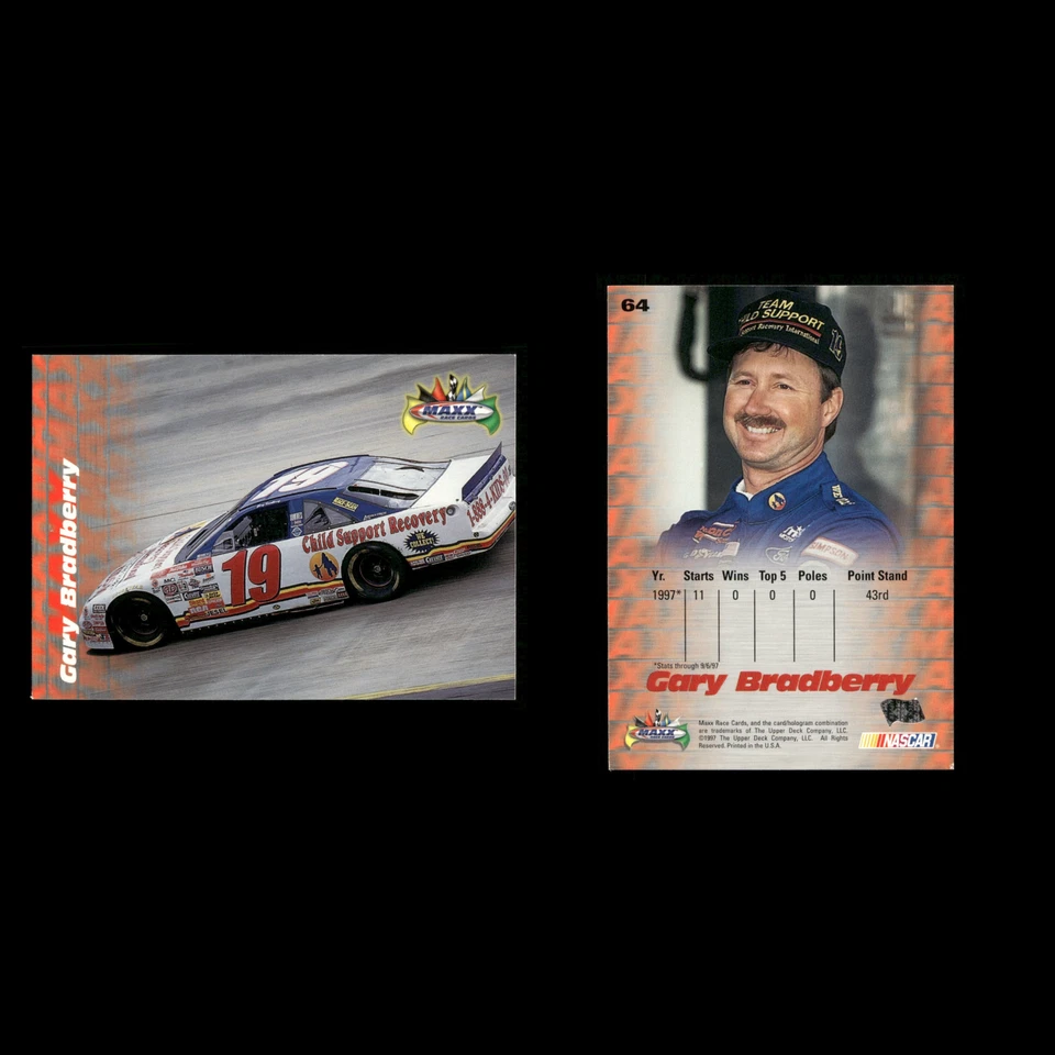 Gary Bradberrys Car #64 1997 Maxx Tri-Star Motorsports Racing Card NM - Image 3 of 3