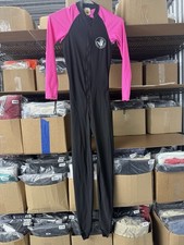 Women’s Body Glove Full Body Rash Guard Suit Black Pink Extra Small XS USA Made