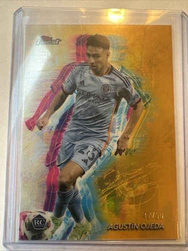 2024 Topps Finest MLS Agustin Ojeda Hologlow Gold Rookie #’d 42/50 NYCFC