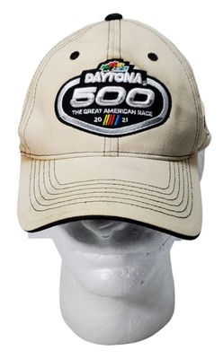 Daytona 500 February 14 2021 NASCAR Off-White Strapback Baseball Hat Cap
