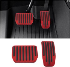 HZEL Car Foot Pedal Pads Set, 2PCS Aluminum Vehicle Accelerator Pedal Covers, No