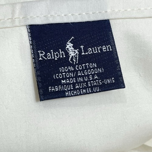 Ralph Lauren Queen Flat Sheet Bromley Linen Cotton Ruffled Eyelet Vintage - Picture 4 of 5