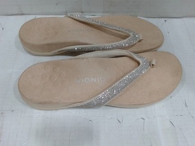 UsedVeryGood - Vionic Womens Dillon Shine, Cream Rhinestone, 10