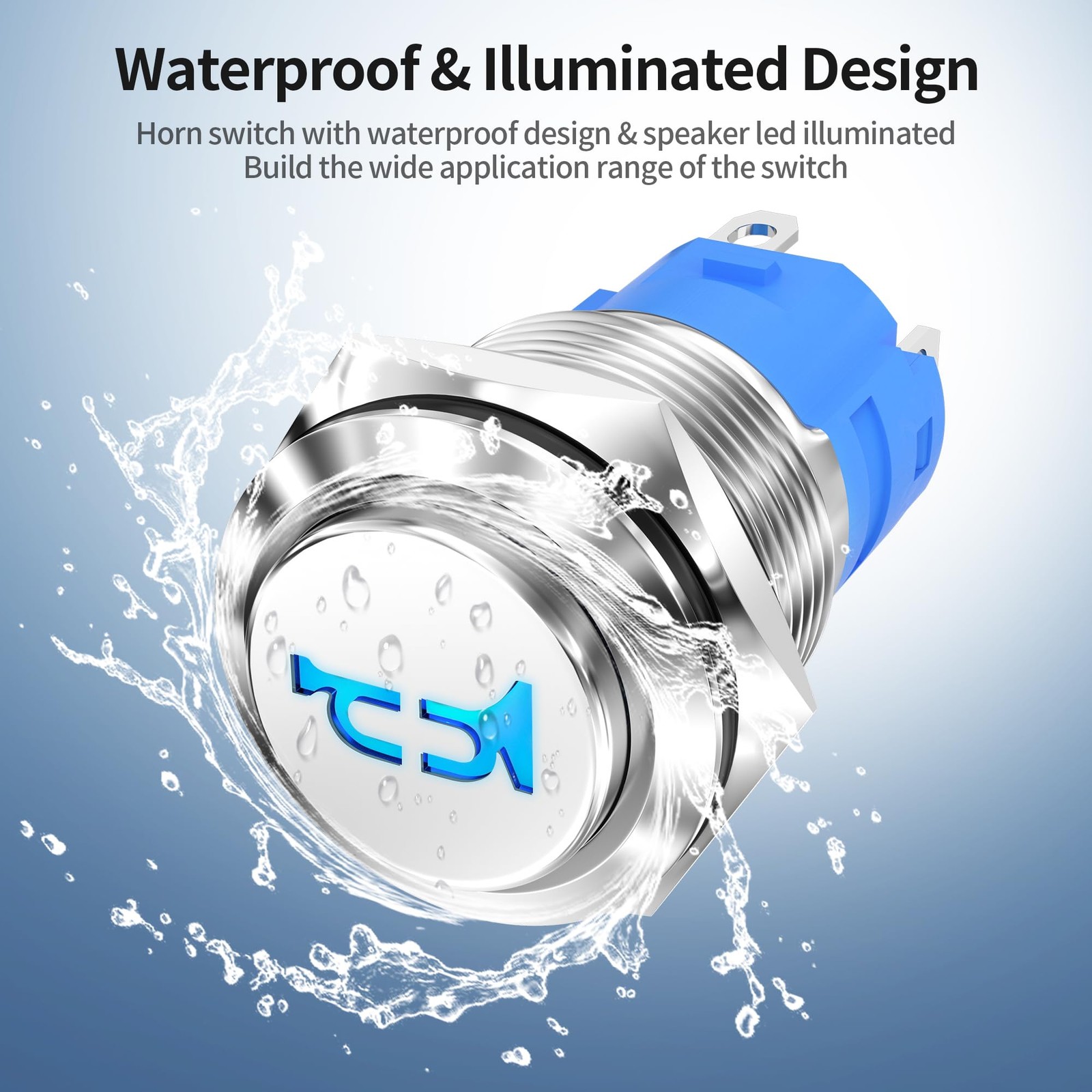 DaierTek Horn Button Switch 12 Volt Momentary Push Button Switch 12V Air Horn...