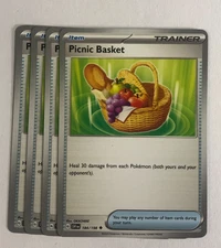Pokemon TCG Scarlet & Violet 4x Playset Picnic Basket 184/198 Near Mint