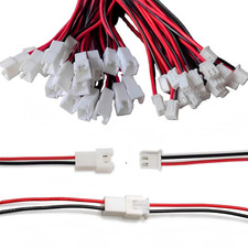 20pair 22AWG 200mm/7.87in JST Male and Female XH2.54mm 2 Pin Trminal Micro Wire
