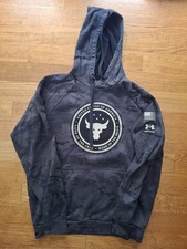 Under Armour Project Rock Veterans Day Freedom Hoodie Mens Medium Gray Camo