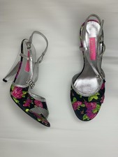 vintage betsey johnson floral heels