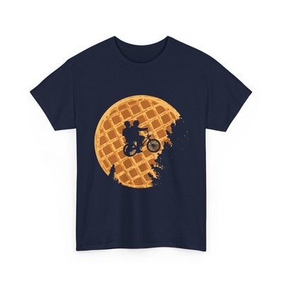 E.T.'s moon as Eggo Waffles by Stranger Things Movie Fan Graphic T-Shirt