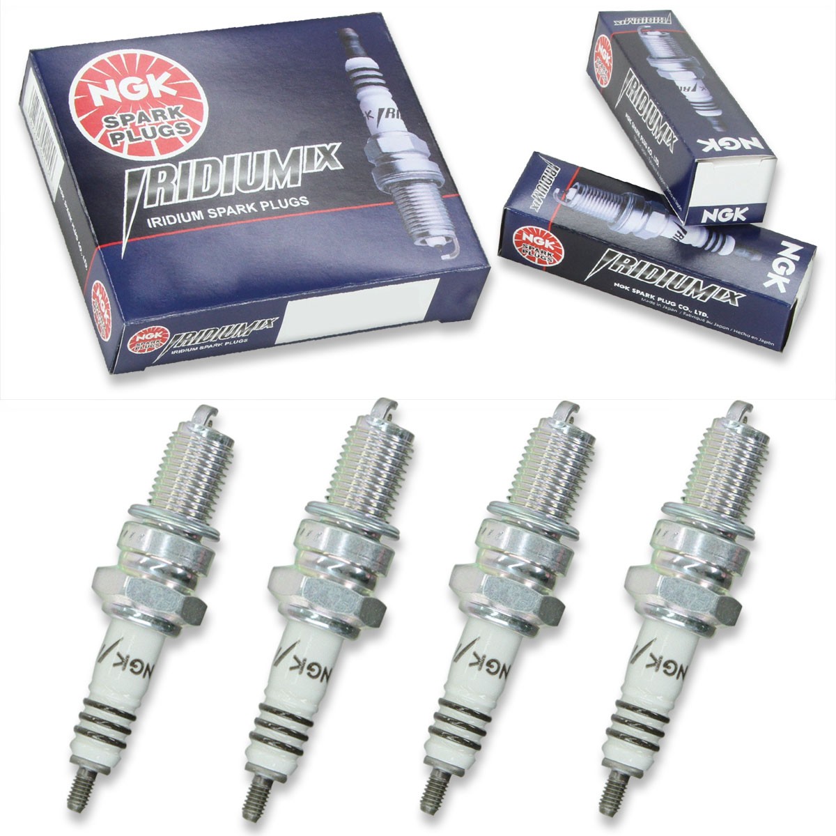 4pcs 80-81 Honda CM400E NGK Iridium IX Spark Plugs 395cc 24ci Kit Set Engine sf