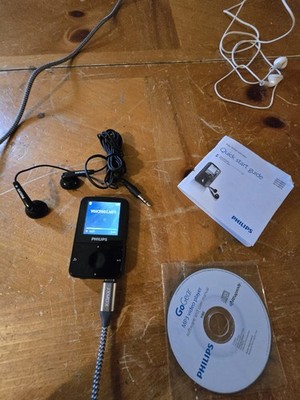 Philips GoGear Vibe 4GB Digital Media MP3 Player BLACK. Dead Battery