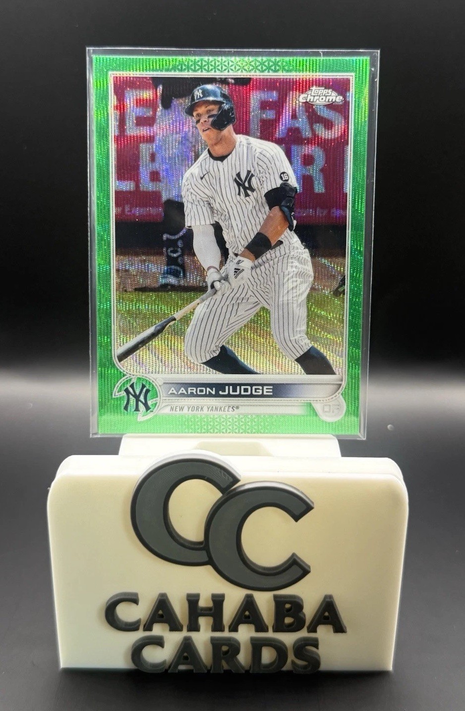 2022 Topps Chrome - Aaron Judge /99 Green Wave Refractor #99 New York Yankees