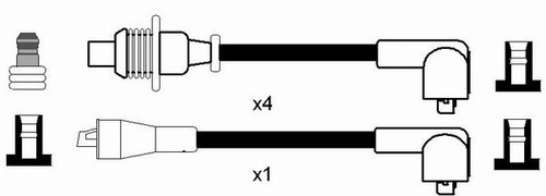 4x SPARK PLUG 6884 FOR YAMAHA 94700-00424 94701-00424 94703-00424 - Picture 4 of 13