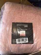 Brentfords Teddy Fleece Heavy Weighted Blanket, Blush Pink, 150 x 200cm - 8kg