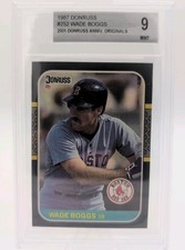 1987 Donruss Wade Boggs #252 - Beckett Graded Mint 9 SN: 0001007475