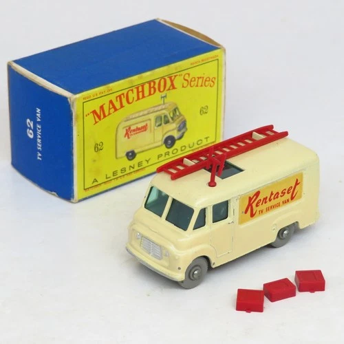 Matchbox - 62 Commer TV Service Van V2 - GPW, Rivet Base, Wide D Box - Lesney