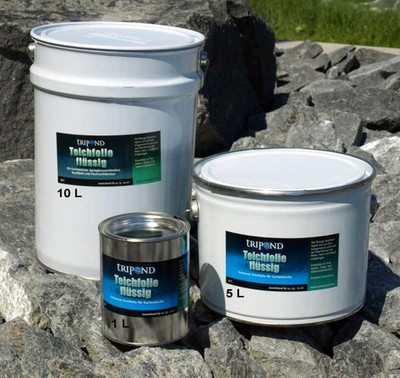 TRIPOND flüssige Teichfolie Abdichten von Garten- u. Schwimmteiche schwarz 10 L