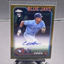 2024 Topps Chrome Cam Eden Rookie On Card Auto Autograph Gold Refractor #9/50