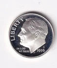 1996 S Proof Silver Roosevelt Dime 10c Coin From Silver Proof Set #927
