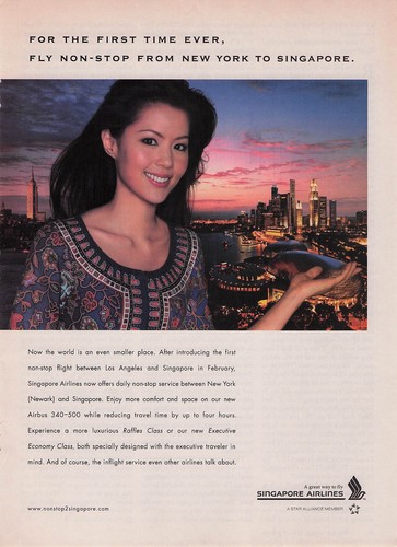 Singapore airlines vintage hot pretty asian woman Print Ad Pinup Art Poster