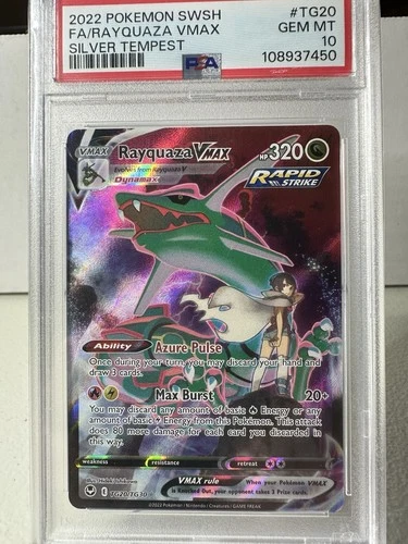 Pokemon 2022 SWSH Silver Tempest Rayquaza VMAX TG20/TG30 PSA 10