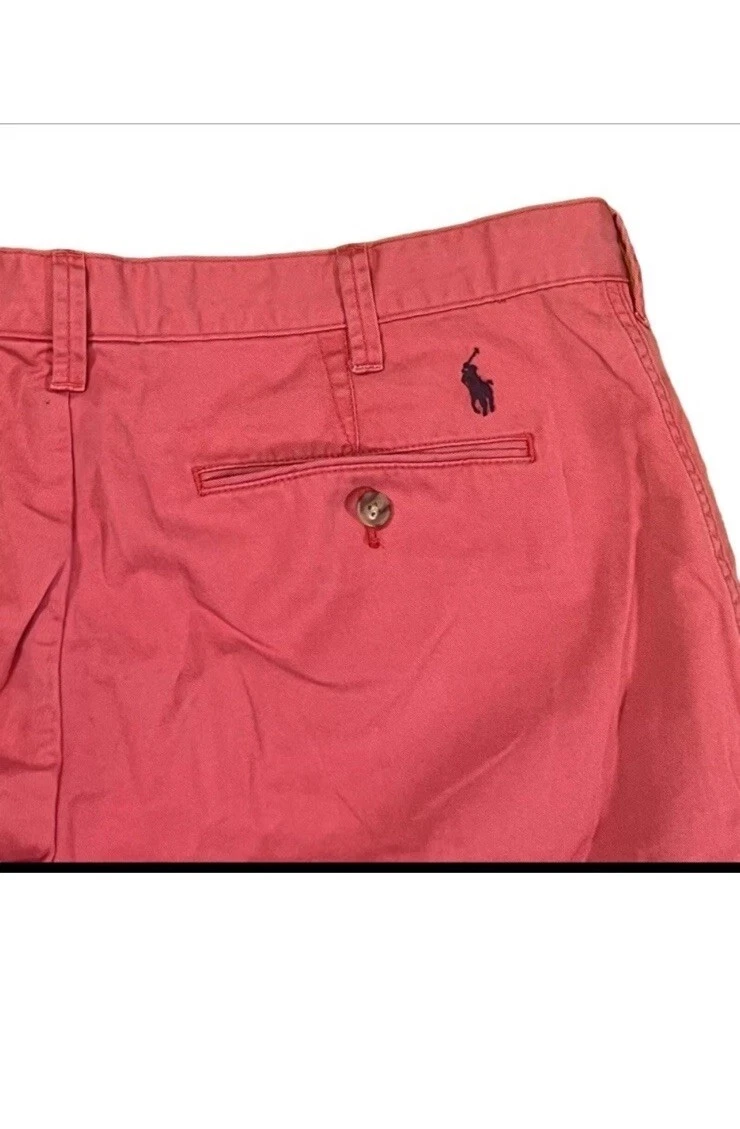 Ralph Lauren Polo Men’s 100% Rose Salmon Size 34 Shorts With Pockets
