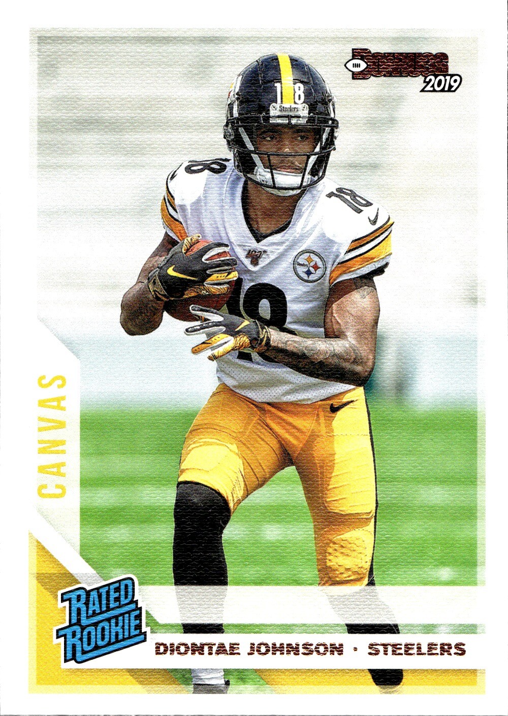 2019 Donruss #327 Diontae Johnson Rated Rookies Canvas Near Mint or Better