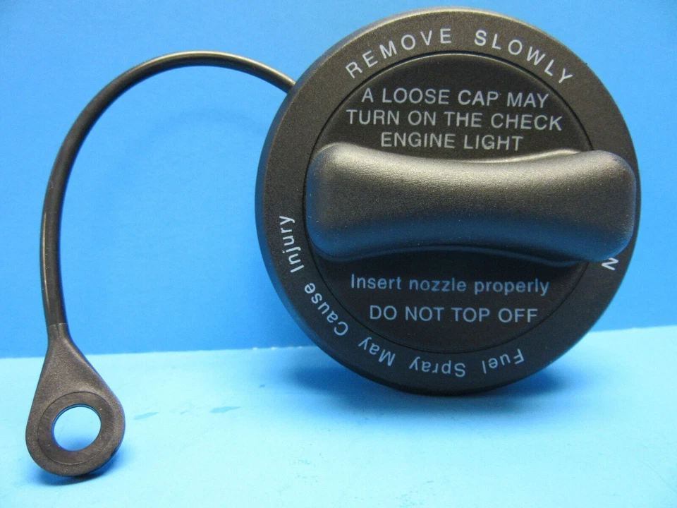 Tapa de llenado de tanque de combustible original Mercedes Benz OEM # 2214700605 con correa Foto 2 de 4