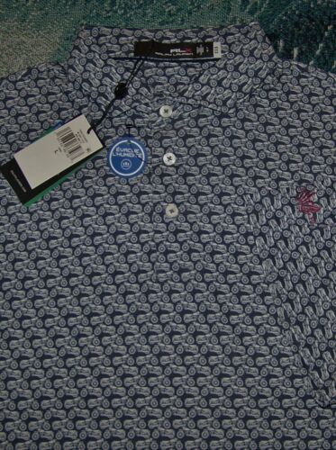 NEW RALPH LAUREN RLX Poly Spandex Polo Golf Shirt MILBURN COUNTRY CLUB Sz L Blue - 第 1/7 張圖片