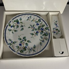 Vintage Federated Department Store Cake Plate with Server from Japan Blueberries