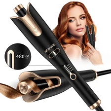 Curling Iron, Professional Automatic Hair Curler with 1" Large Rotating Barrel, 