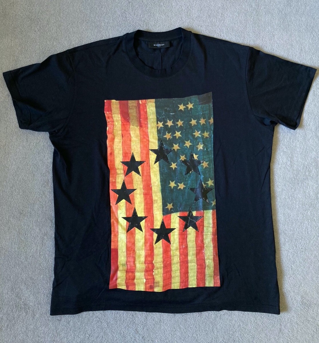 Flag Print Givenchy American Flag T Shirt Givenchy Star And Flag T