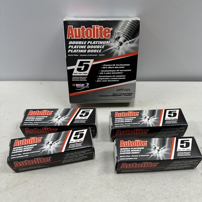 Autolite APP105 Double Platinum Spark Plugs Box Of 4 Free Shipping