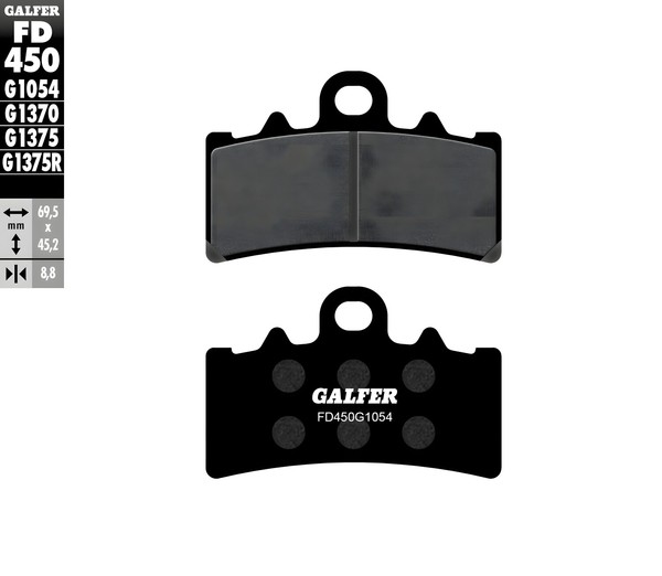 BremsbeläGe Galfer FD450G1054 Semi-Metall Vorne 8,8Mm FüR Bmw G R Gs-image