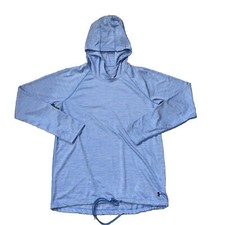Under Armour Heatgear Medium Light Hooded Blue Loose Pullover Drawstring