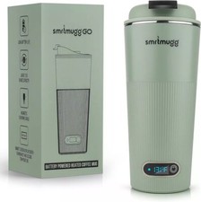 GO Heated Coffee Mug, Travel Mug, 13.5 OZ. Smart Mug, Battery Powered Heated Cof