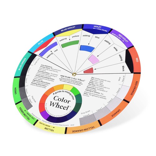 Artists Colour Wheel Mixing Colour Guide 23cm Diameter Artist Colour Wheels Nail - Picture 7 of 11