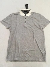 Hugo Boss Men's Padria Golf Polo Shirt Blue/White Striped Size L