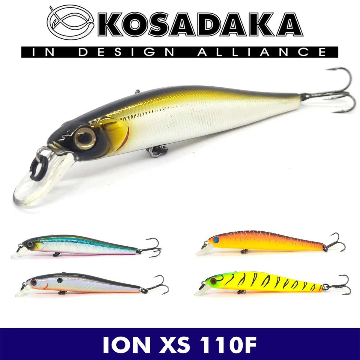 KOSADAKA PHANTOM ION XS 110F FLOATING FISHING HARD BAIT MINNOW LURE 110mm 14.2g