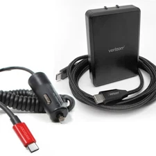 Verizon 45W Fast Charger+6FT Data Cable+Car Charger Kit for iPhone 16/15/Pro/Max