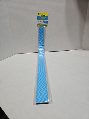 Teacher Created Resources Magnetic Straight Border 1.5'' x 24'  Aqua Chevron