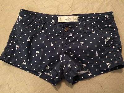 Hollister palm tree & polka dot short shorts size 0 | eBay