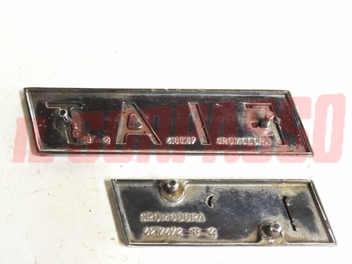 SCRITTA SIGLA RIVESTIMENTO POSTERIORE FIAT 130 BERLINA ORIGINALE CROMODORA - Imagen 2 de 2